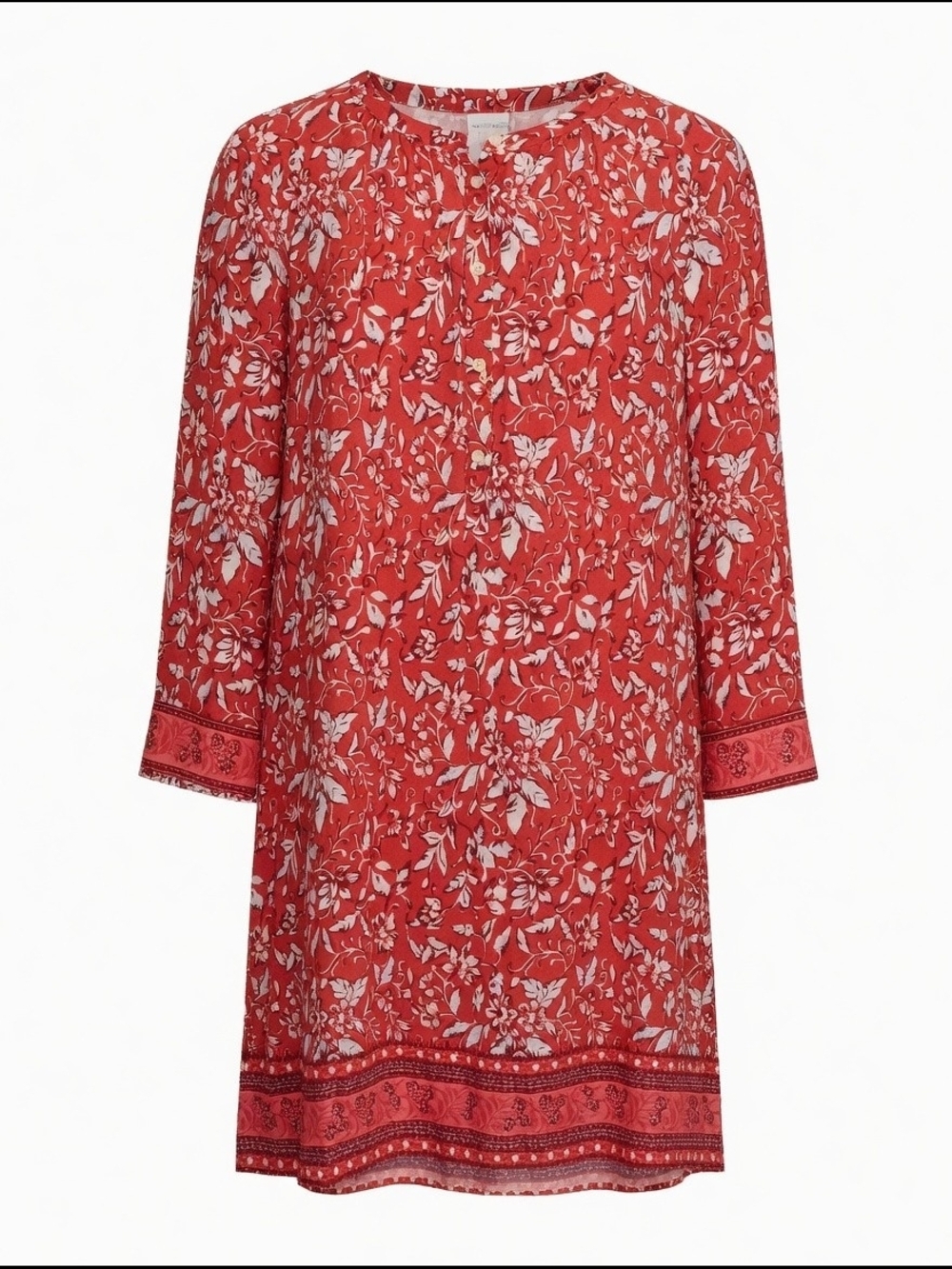 LOFT Coral Floral Dress Size M